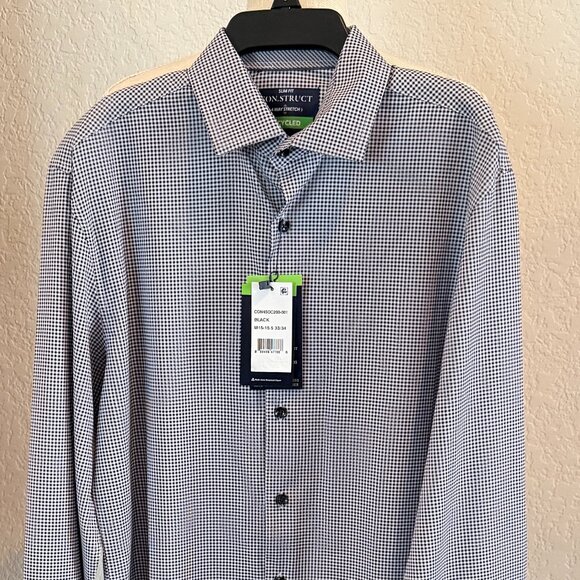 CONSTRUCT Slim Fit Performance Stretch Cooling Comfort Dress Shirt - Picture 7 of 9